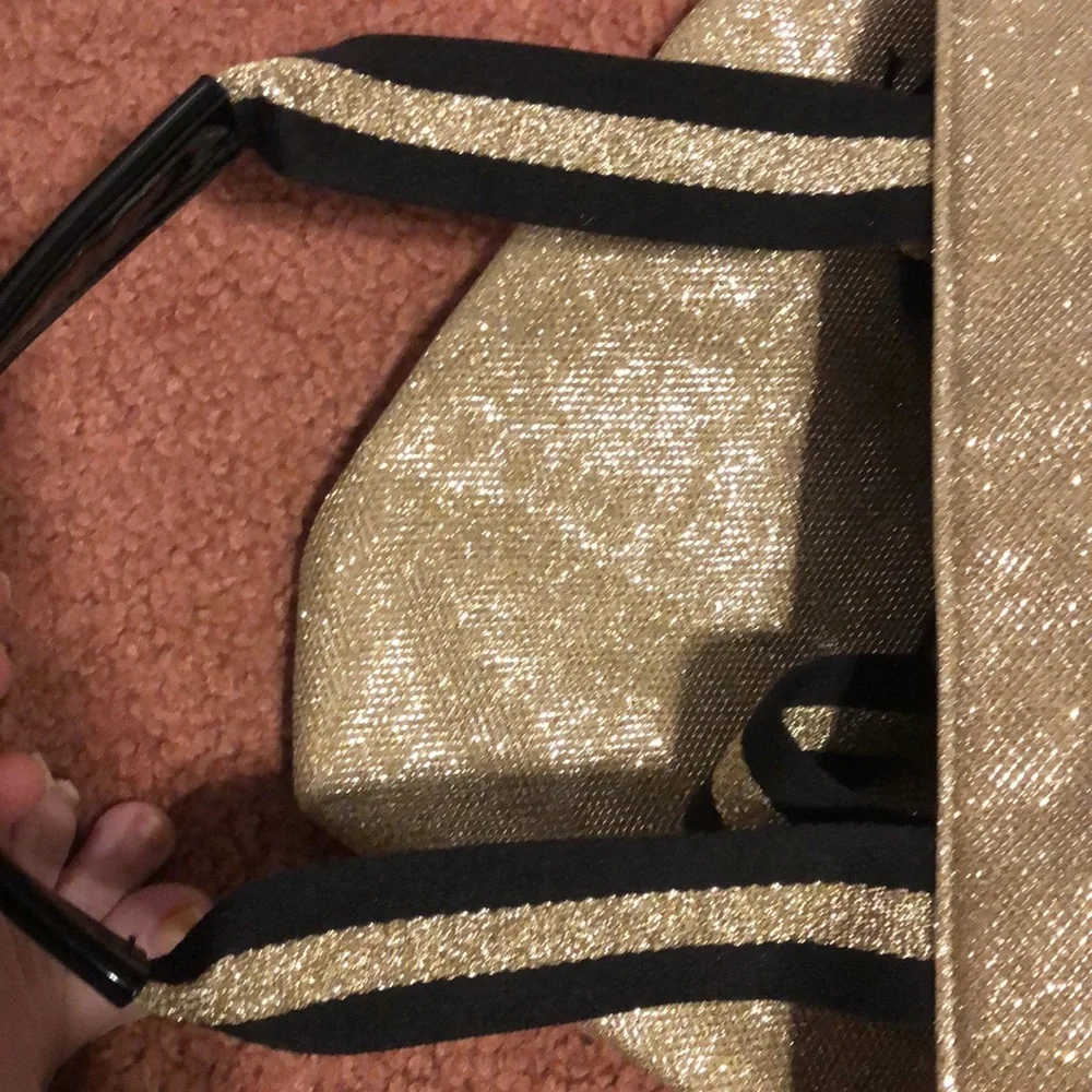Victoria Secret Gold Tote Bag
